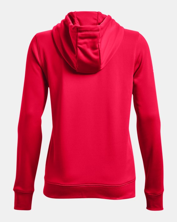 Women's Armour Fleece® Storm Hoodie, Red, pdpMainDesktop image number 6
